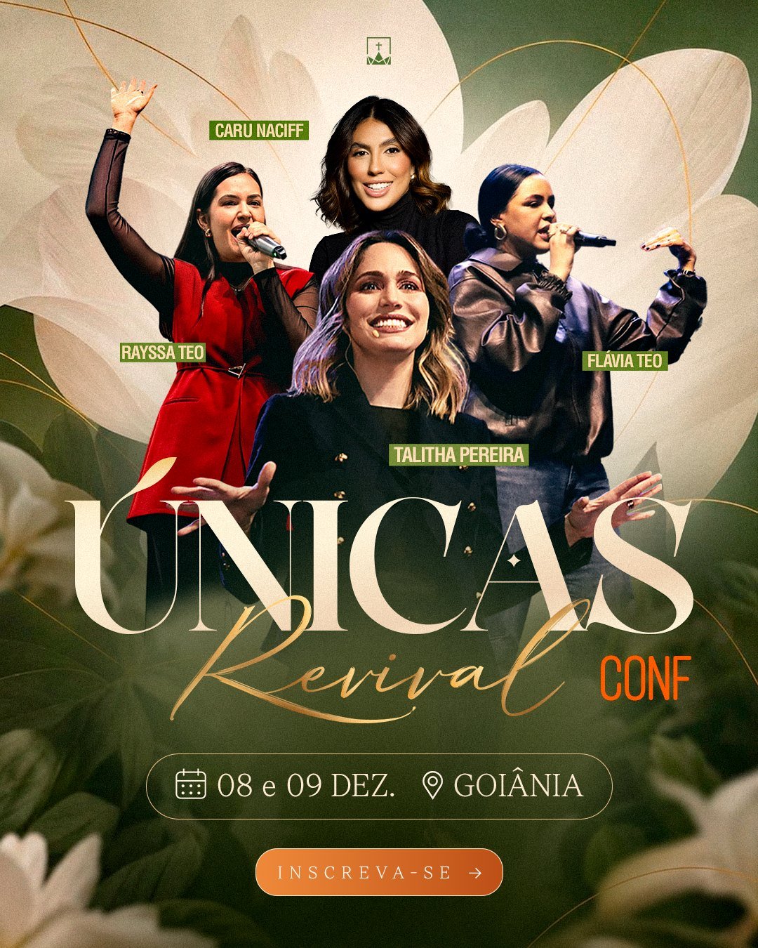 Únicas Revival Conf com Caru Naciff, Rayssa Teo, Flávia Teo e Talitha Pereira, 08 e 09 de dezembro, Goiânia